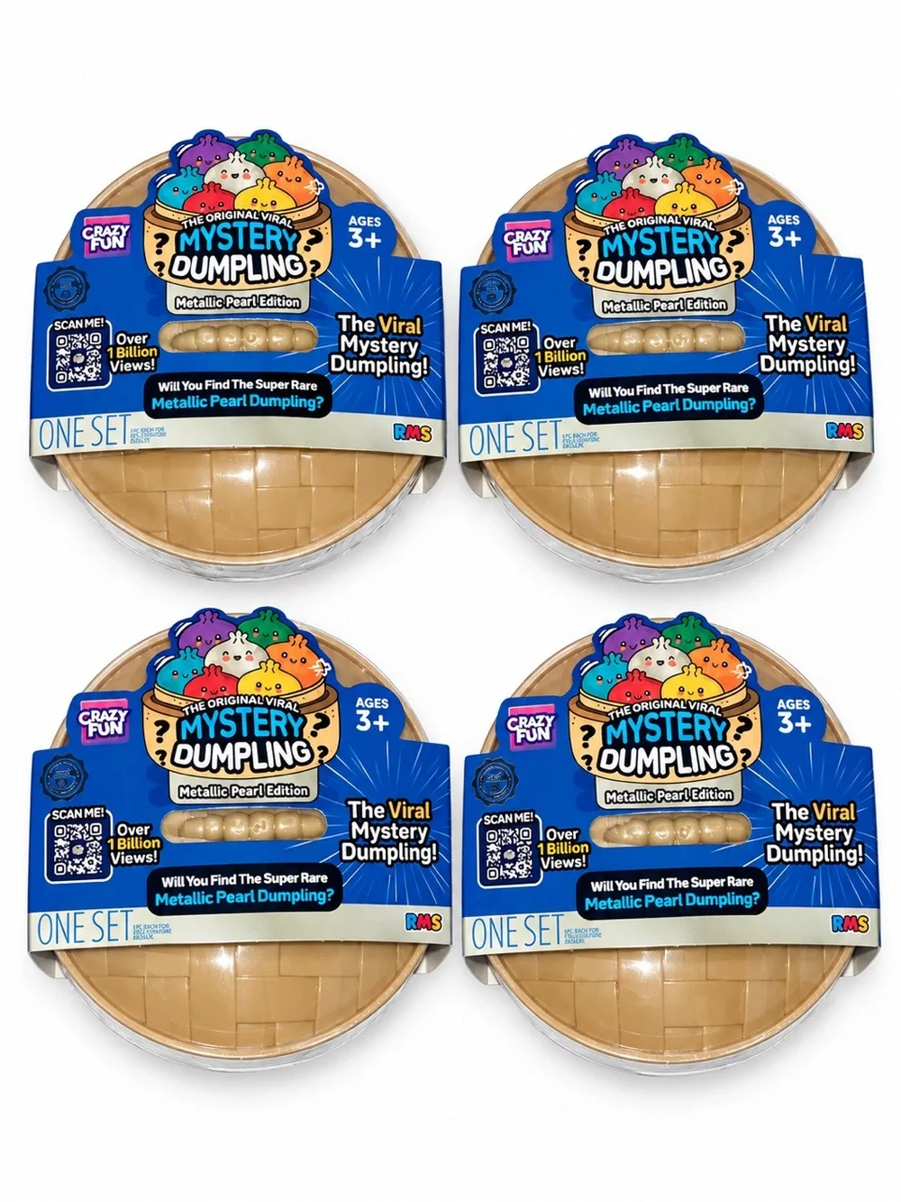 Mystery Dumpling Metallic Pearl Edition Party Favors - Beige (4 Pack)